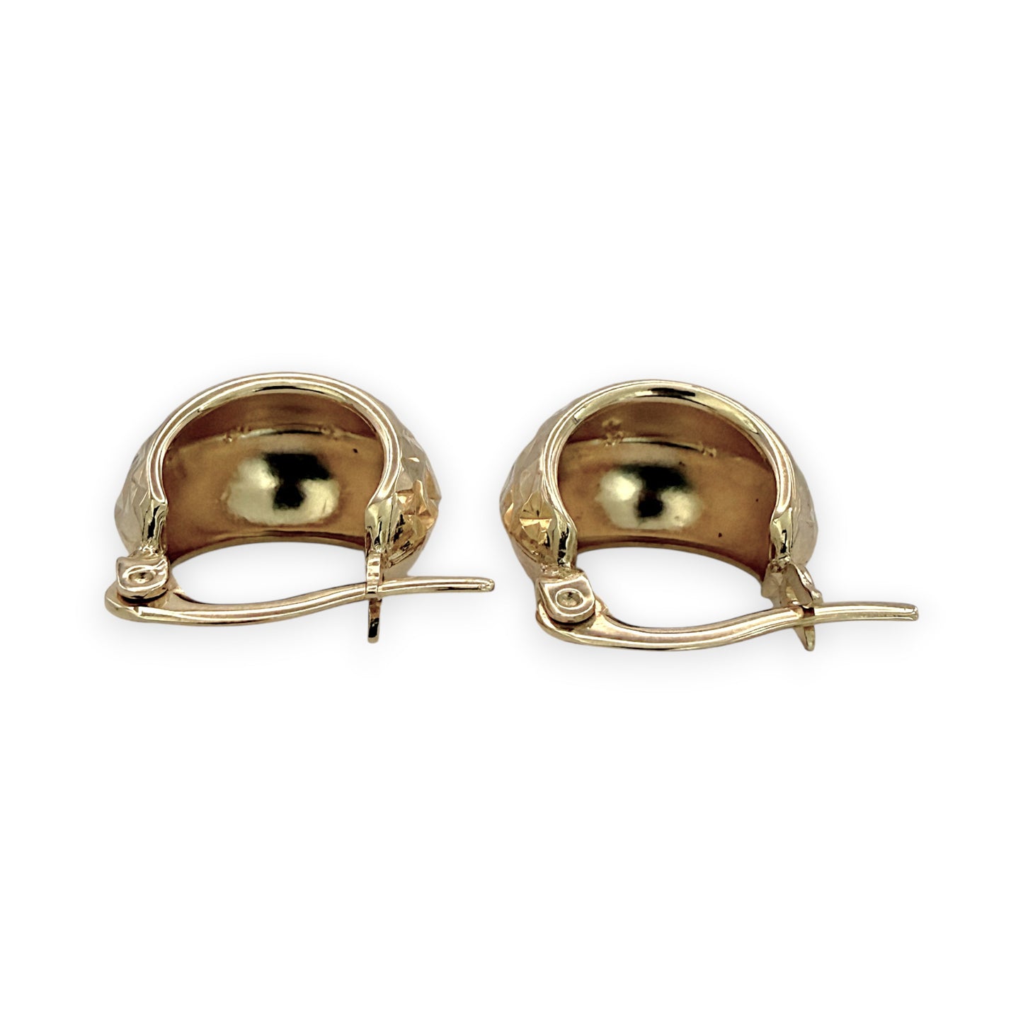 BRAND NEW | 18ct Gold Diamond‑Cut Glow Hoop Earrings 16.7mm