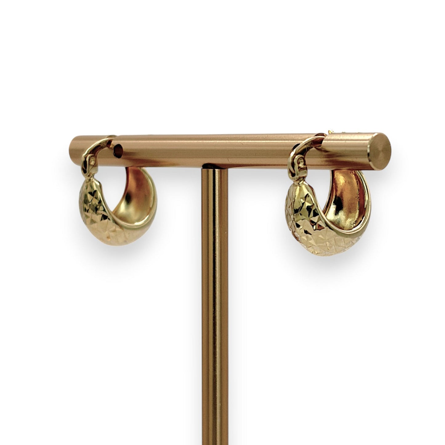 BRAND NEW | 18ct Gold Diamond‑Cut Glow Hoop Earrings 16.7mm