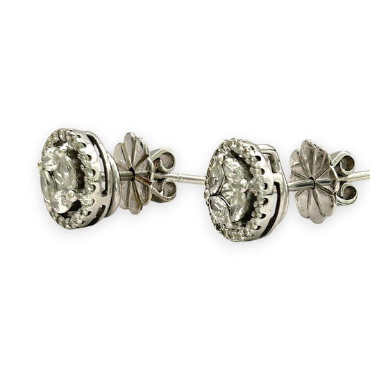 NZGD | 18ct White Gold Celeste Diamond Bloom Stud Earrings