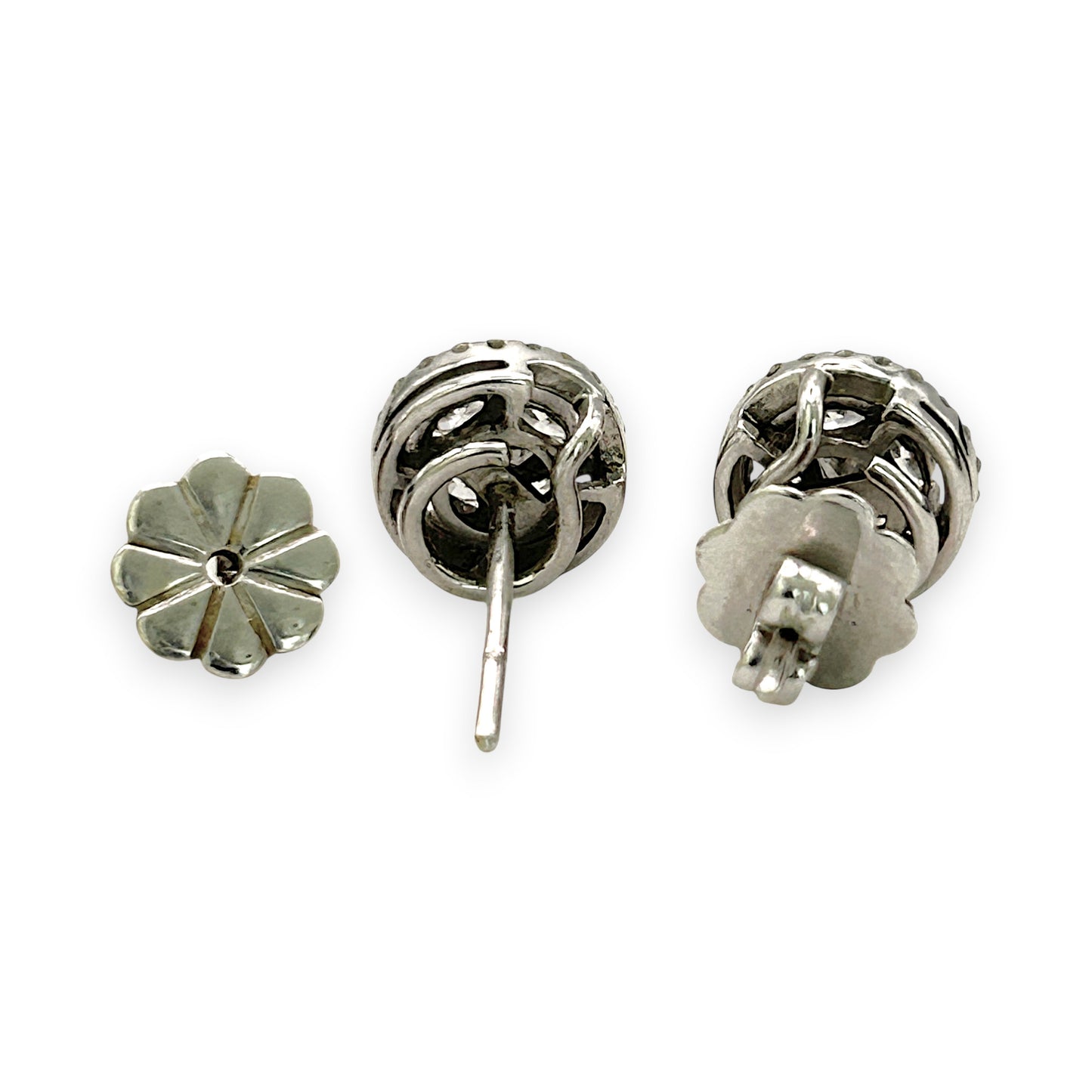 NZGD | 18ct White Gold Celeste Diamond Bloom Stud Earrings