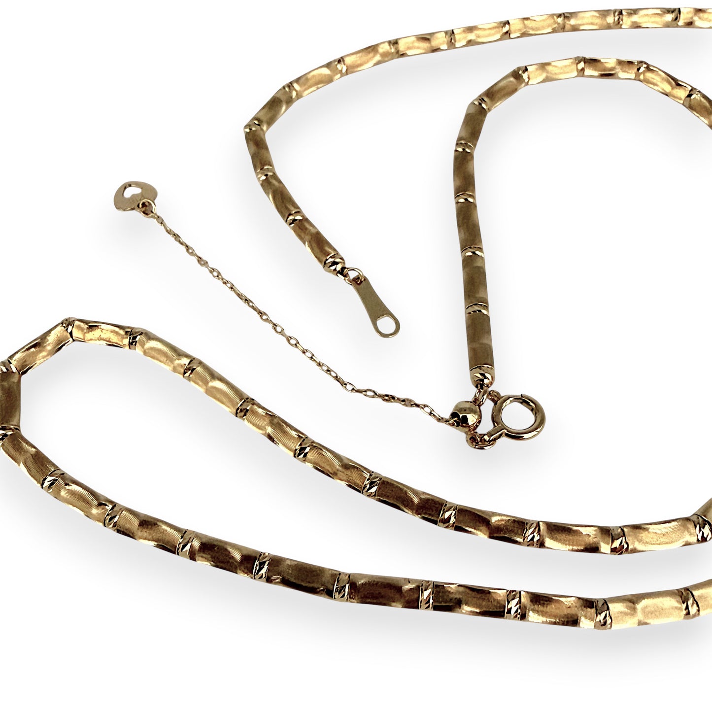 NZGD | 18ct Gold Zen Bamboo Chain 45 - 50cm