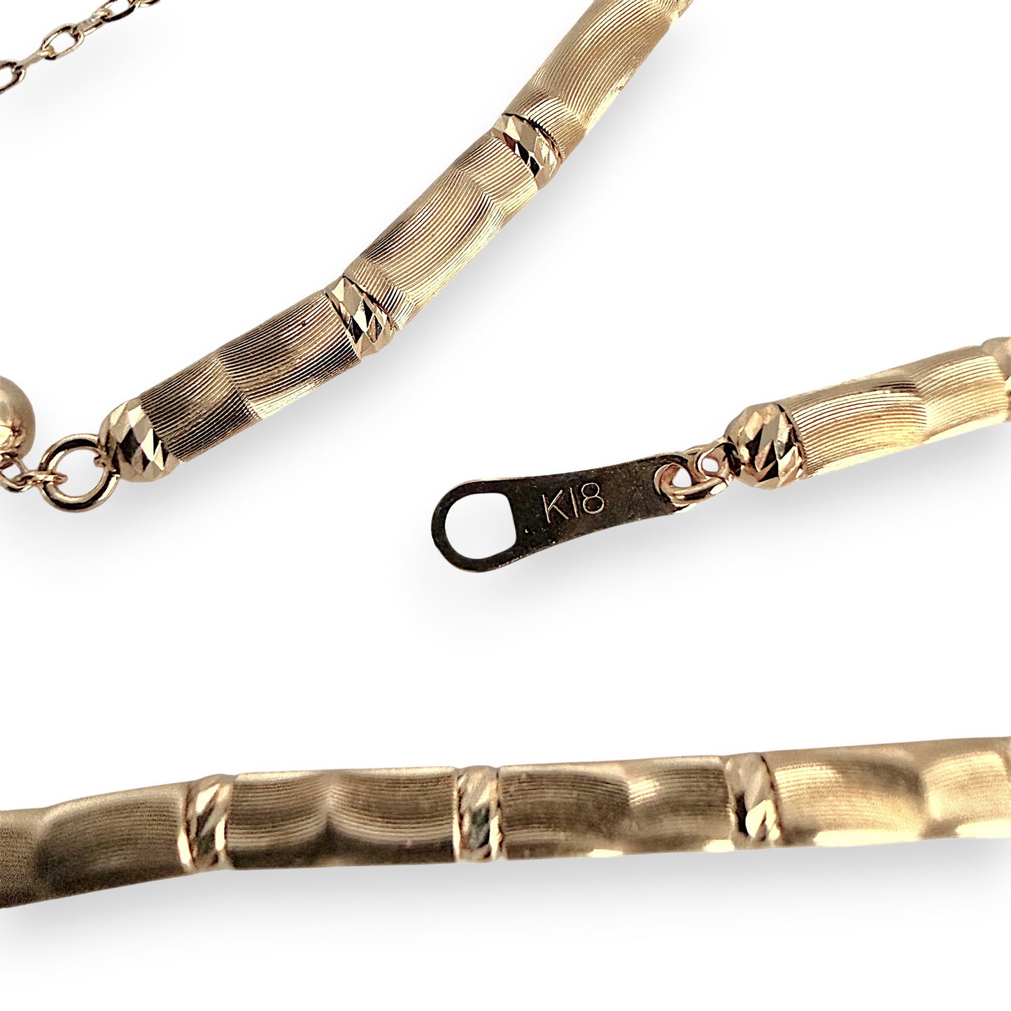 NZGD | 18ct Gold Zen Bamboo Chain 45 - 50cm