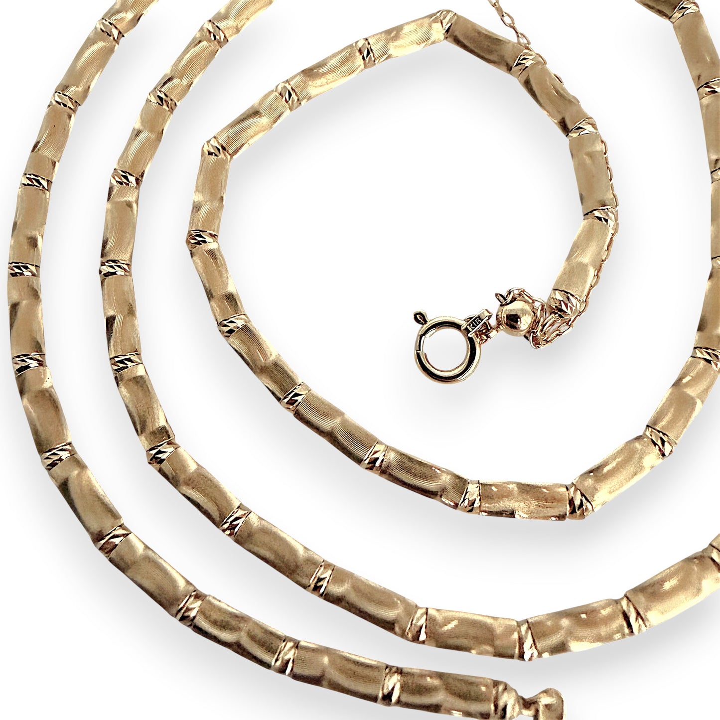 NZGD | 18ct Gold Zen Bamboo Chain 45 - 50cm