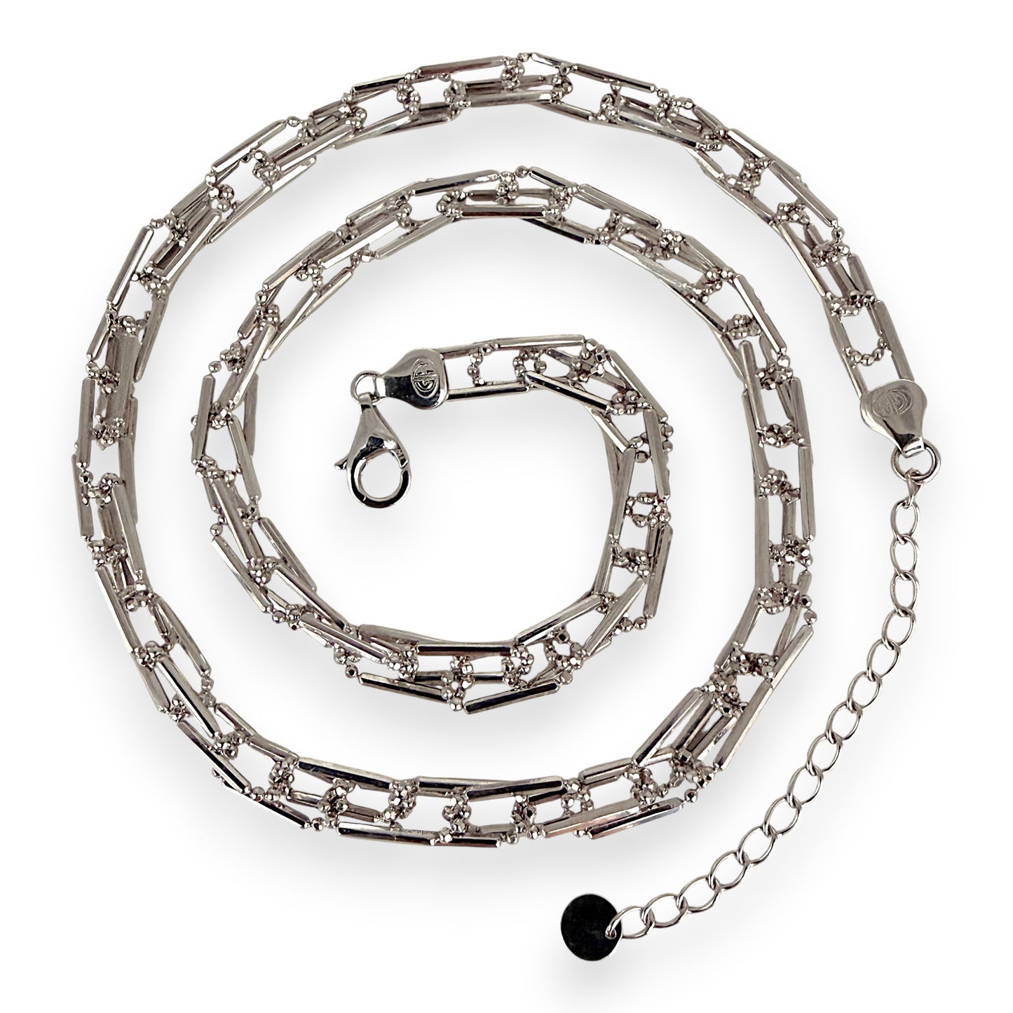NZGD | 18ct White Gold Luxe Double Paperlink Chain 38-43cm