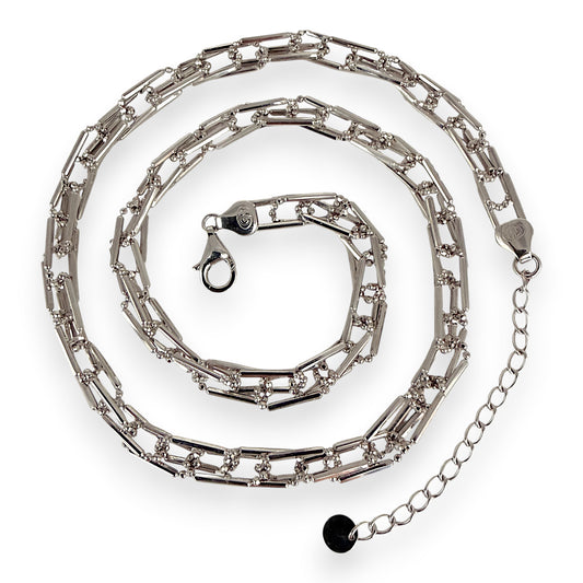 NZGD | 18ct White Gold Luxe Double Paperlink Chain 38-43cm