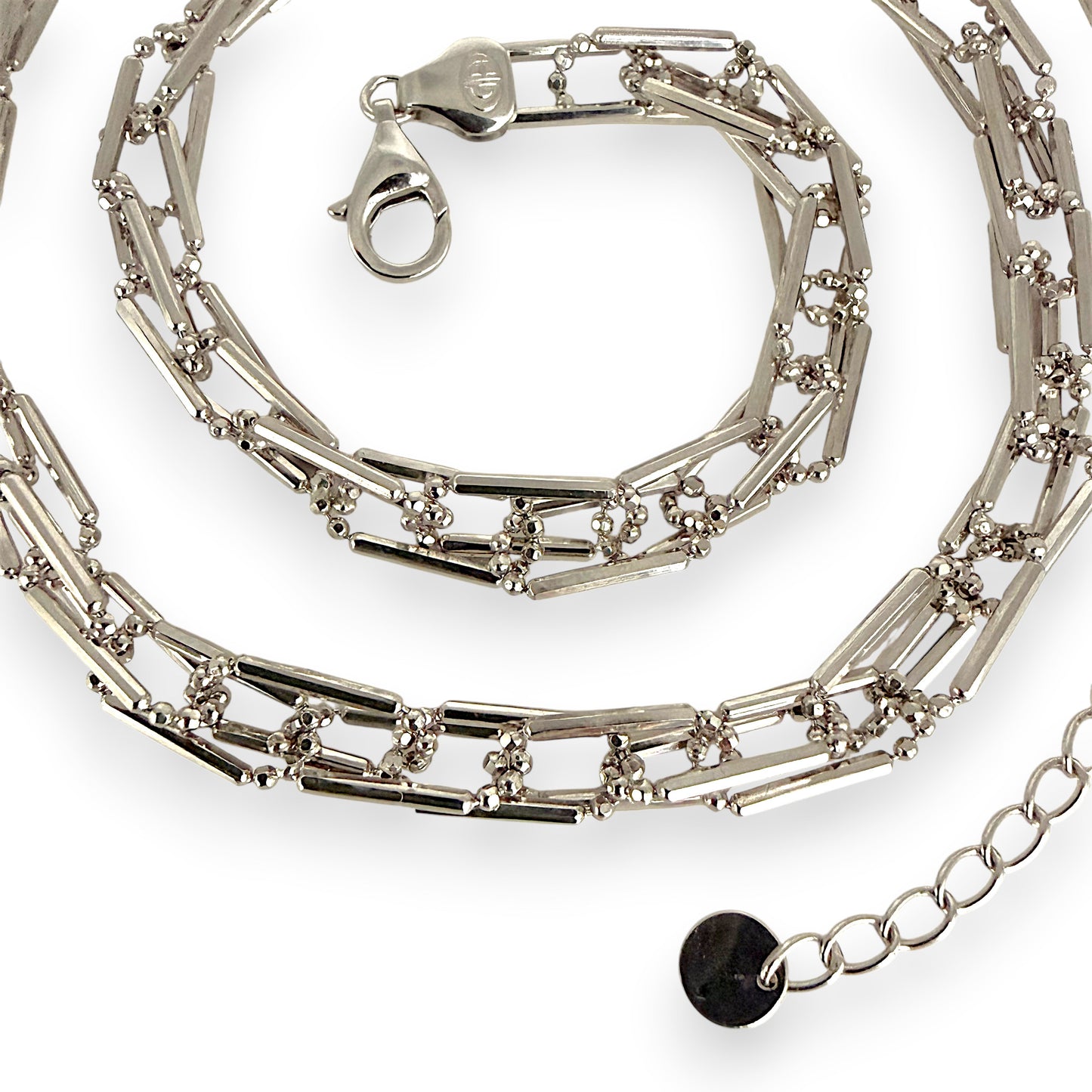 NZGD | 18ct White Gold Luxe Double Paperlink Chain 38-43cm