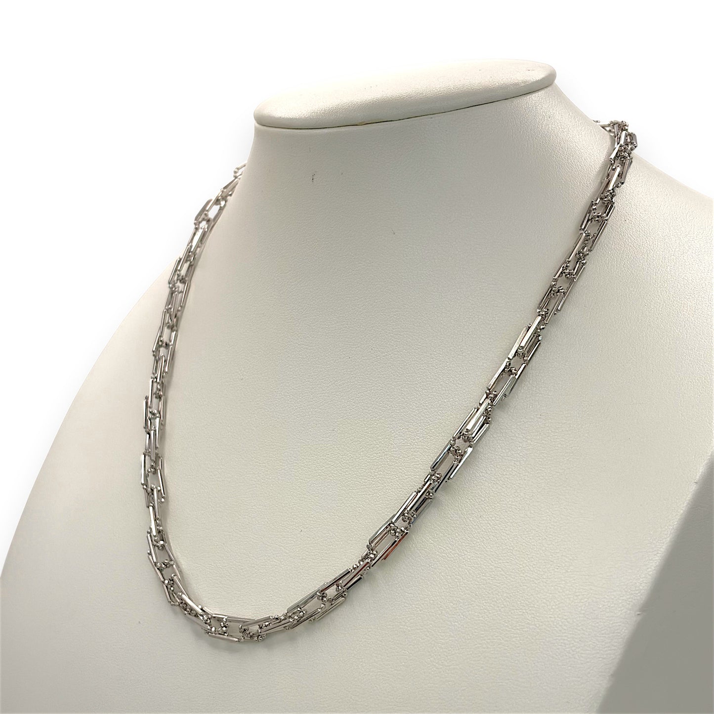 NZGD | 18ct White Gold Luxe Double Paperlink Chain 38-43cm