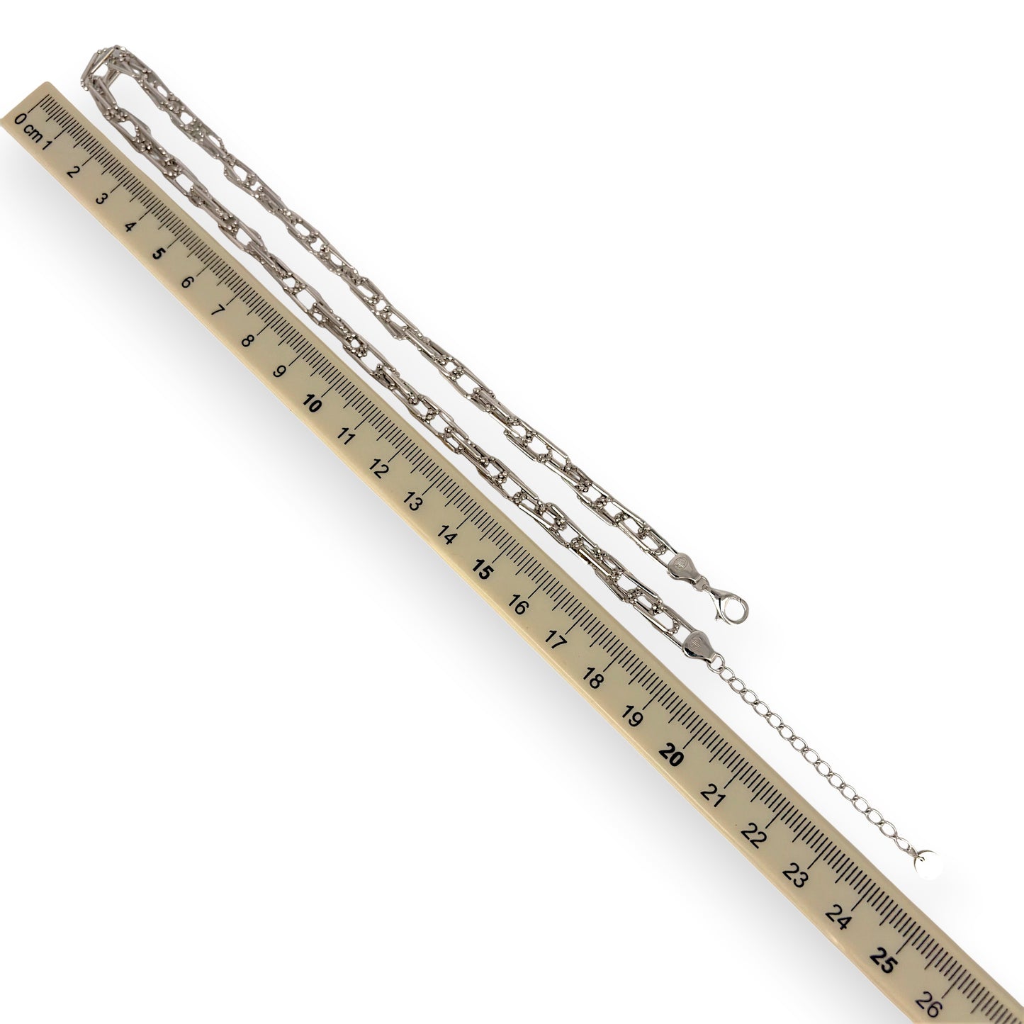 NZGD | 18ct White Gold Luxe Double Paperlink Chain 38-43cm