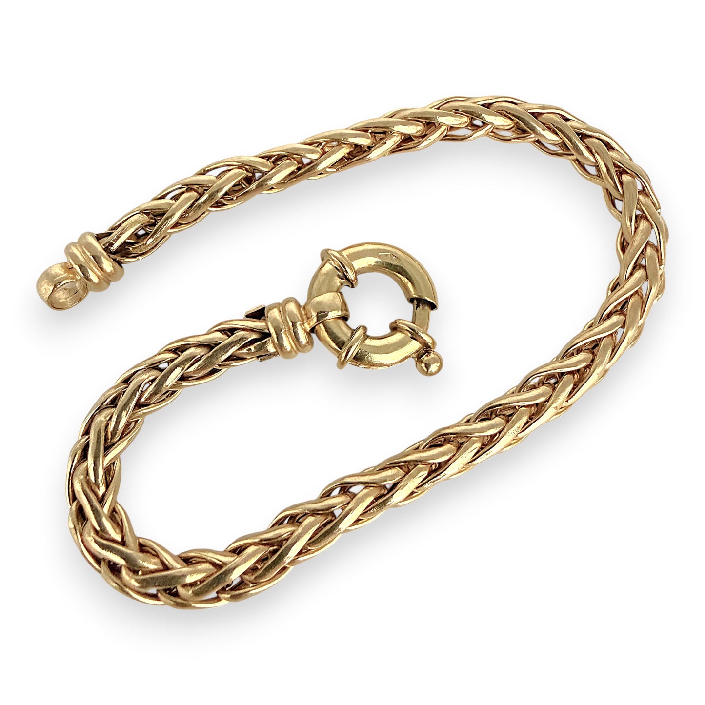 NZGD | 18ct Gold  Artisan  Weave  Bracelet 17cm