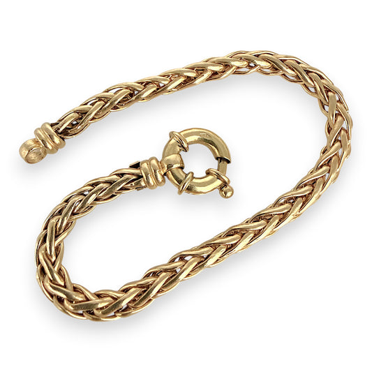 NZGD | 18ct Gold  Artisan  Weave  Bracelet 17cm