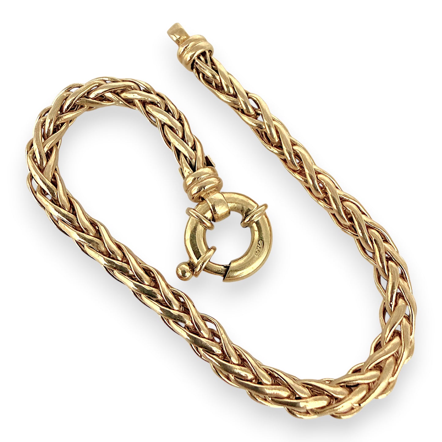 NZGD | 18ct Gold  Artisan  Weave  Bracelet 17cm