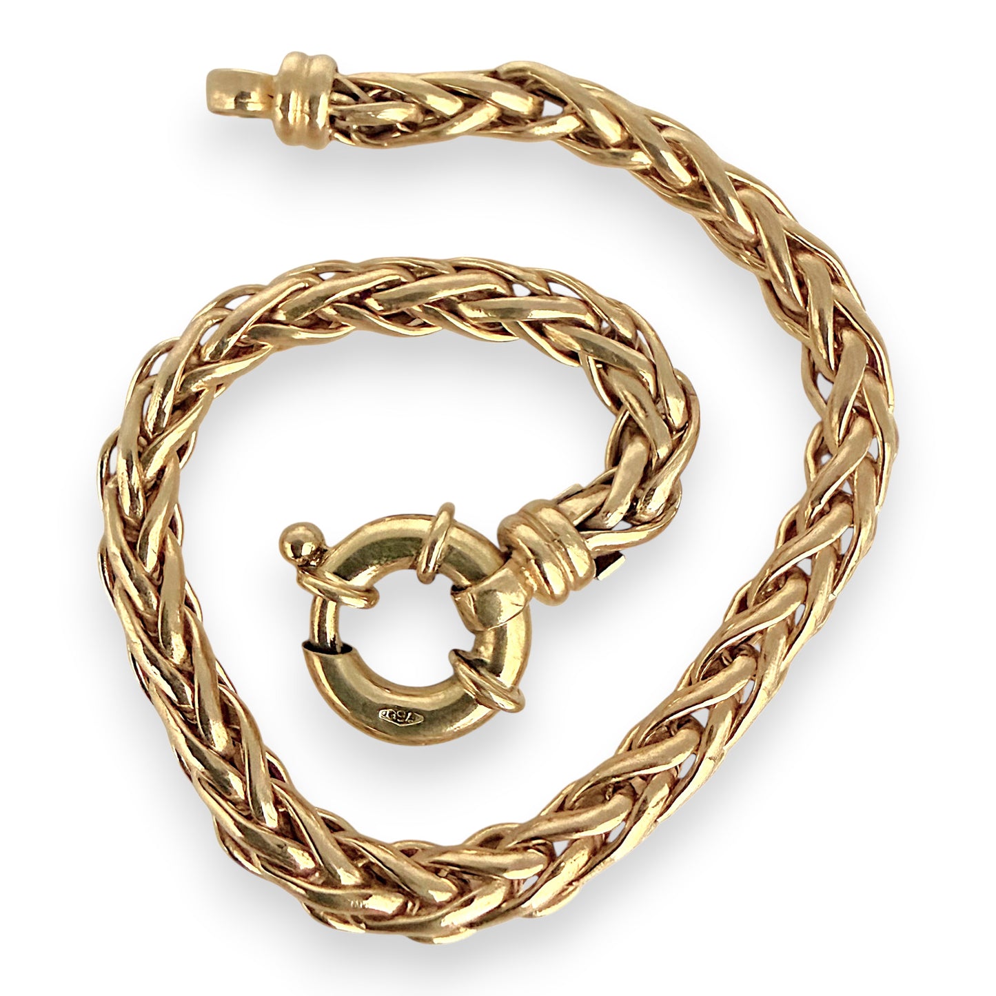 NZGD | 18ct Gold  Artisan  Weave  Bracelet 17cm