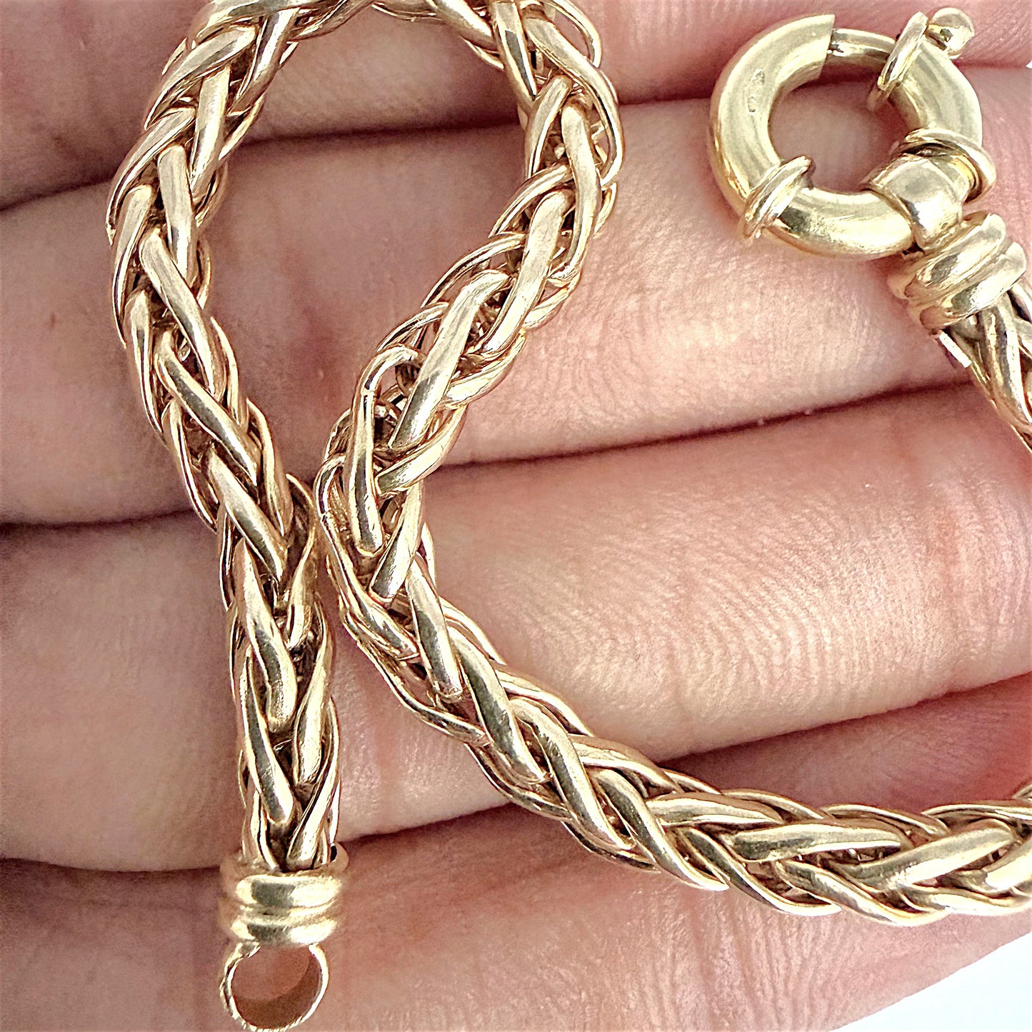 NZGD | 18ct Gold  Artisan  Weave  Bracelet 17cm