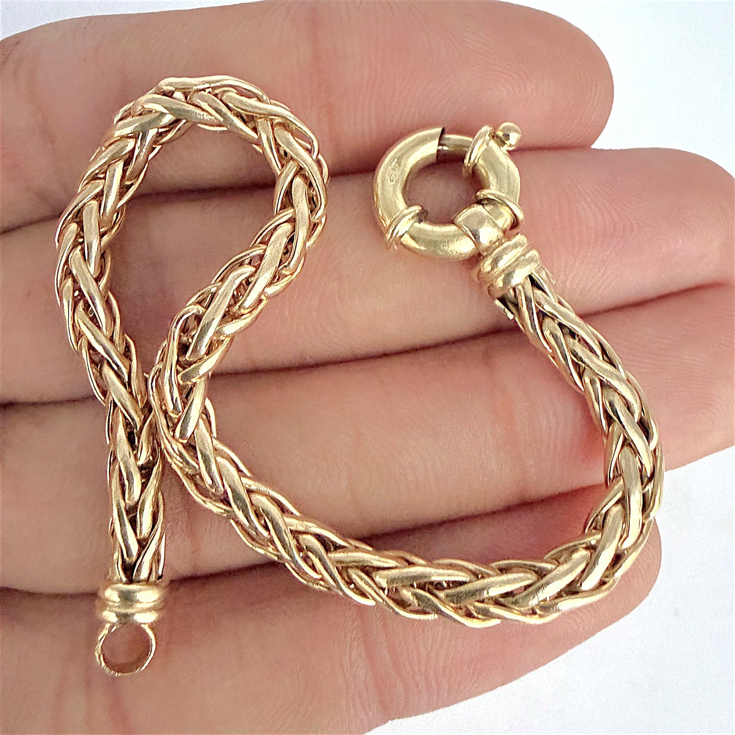 NZGD | 18ct Gold  Artisan  Weave  Bracelet 17cm