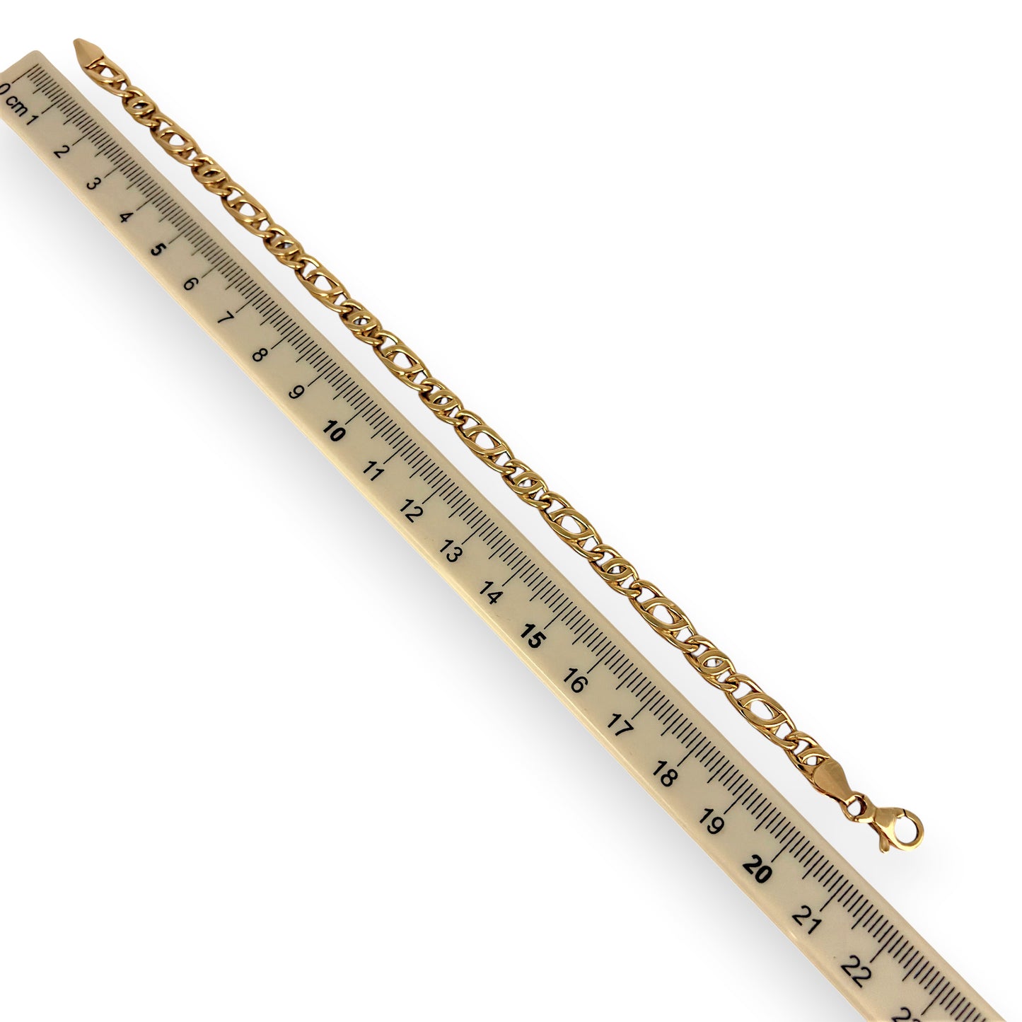 NZGD | 18ct Gold  Cadence  Link  Bracelet 21.5 cm