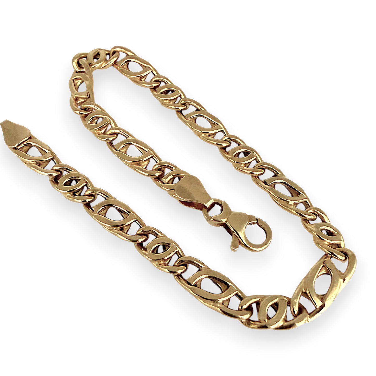 NZGD | 18ct Gold  Cadence  Link  Bracelet 21.5 cm