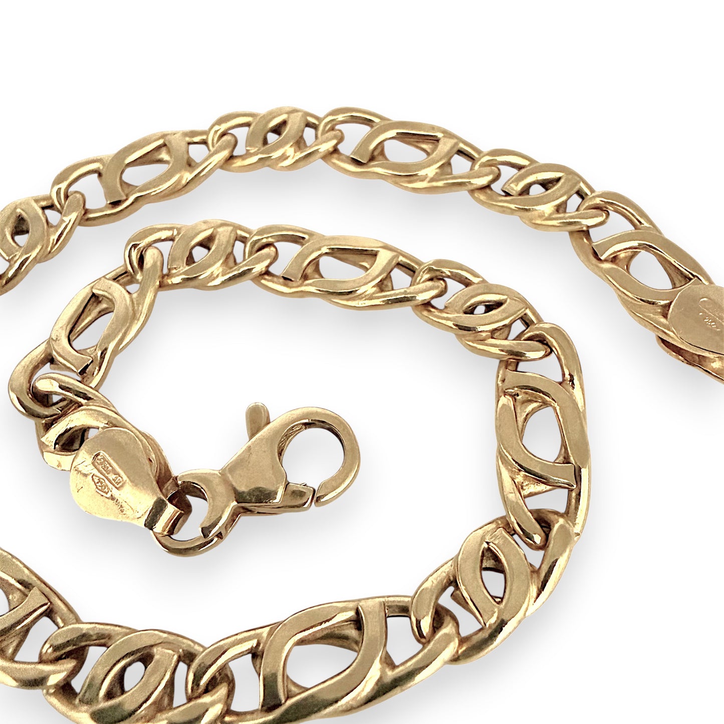 NZGD | 18ct Gold  Cadence  Link  Bracelet 21.5 cm