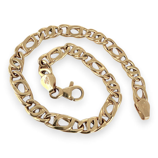 NZGD | 18ct Gold  Cadence  Link  Bracelet 21.5 cm
