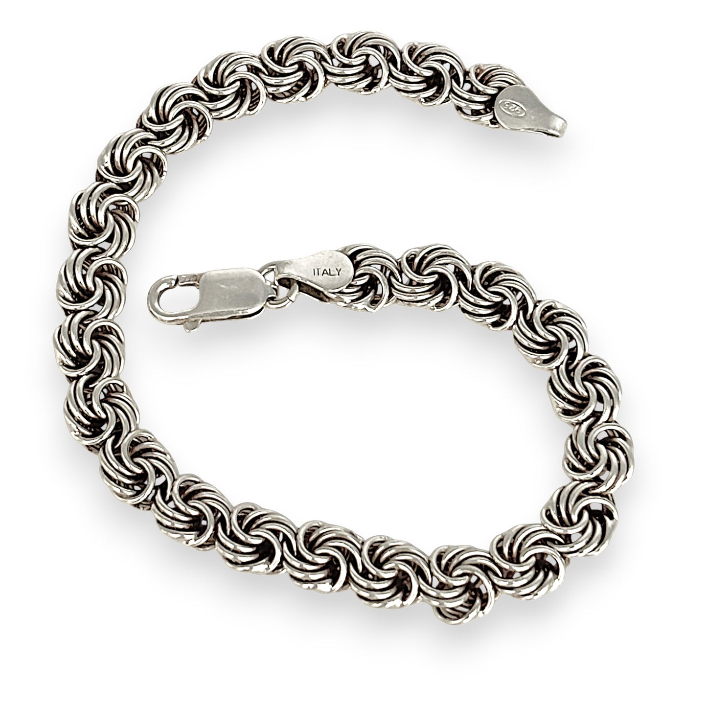 SILVER DEAL | Sterling Silver Woven Chain Bracelet 20.5cm