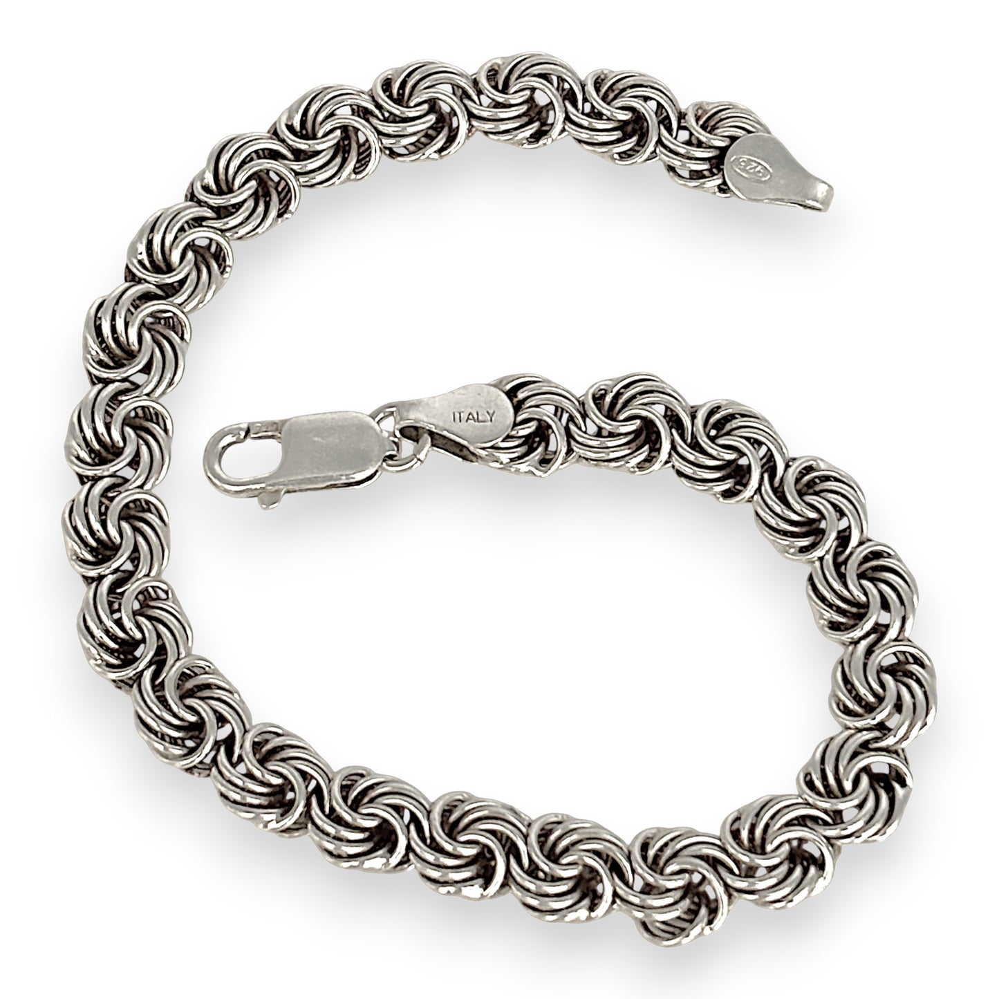 SILVER DEAL | Sterling Silver Woven Chain Bracelet 20.5cm