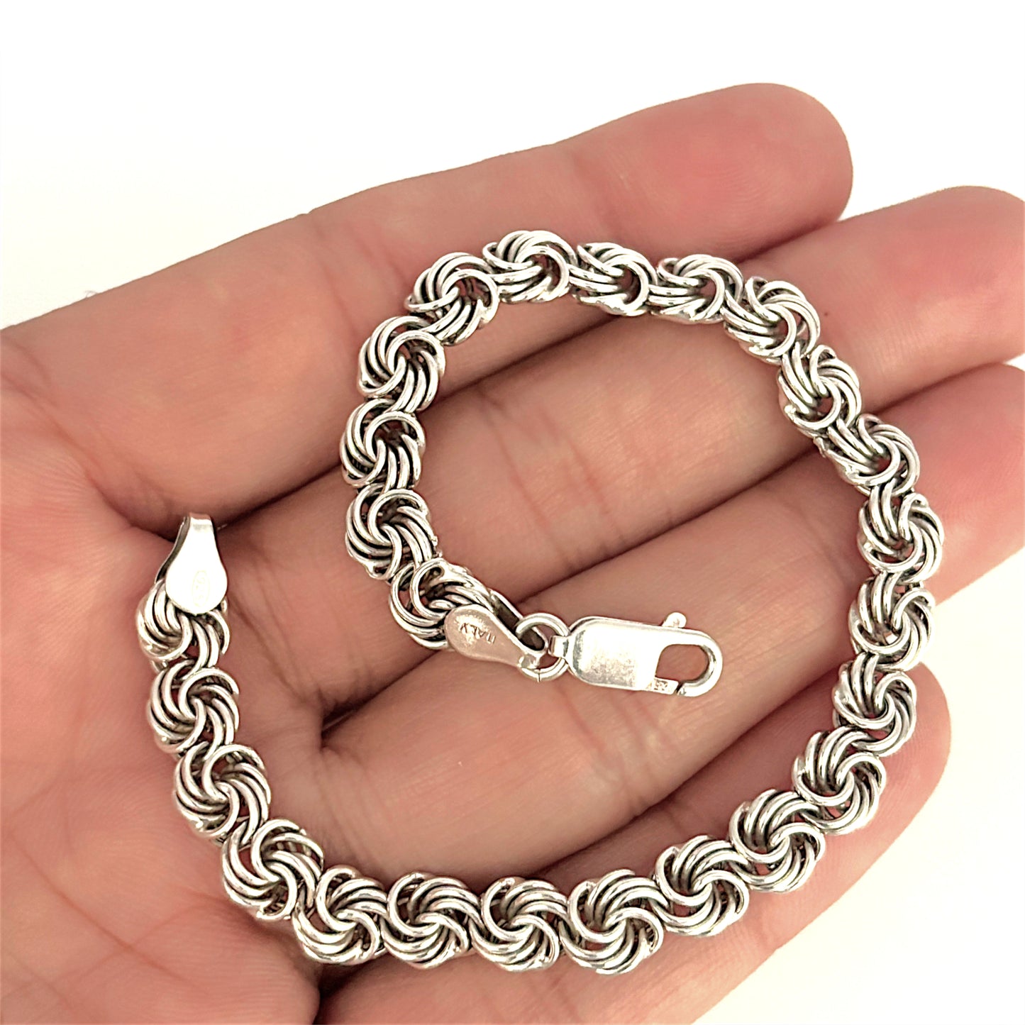 SILVER DEAL | Sterling Silver Woven Chain Bracelet 20.5cm
