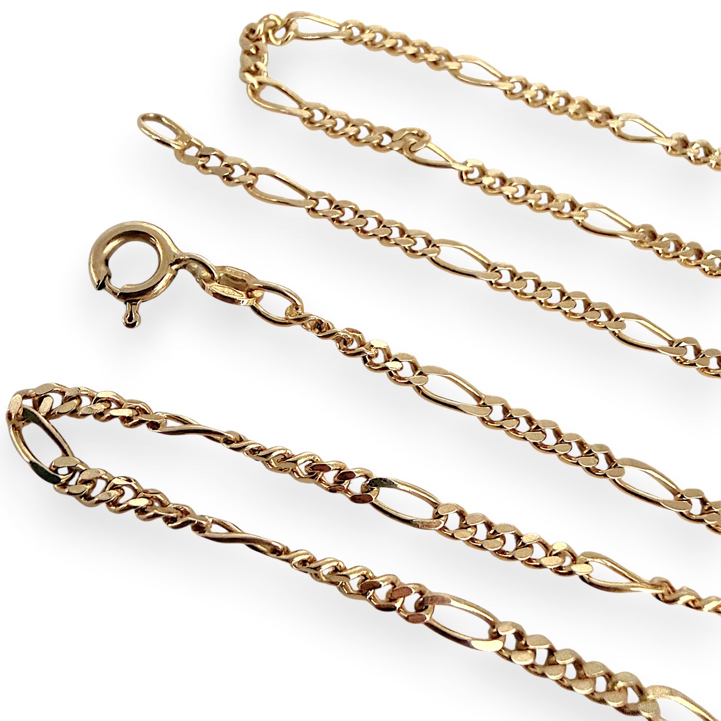 NZGD | 14ct Gold UNOAERRE Italian Rhythm Figaro Chain 47cm