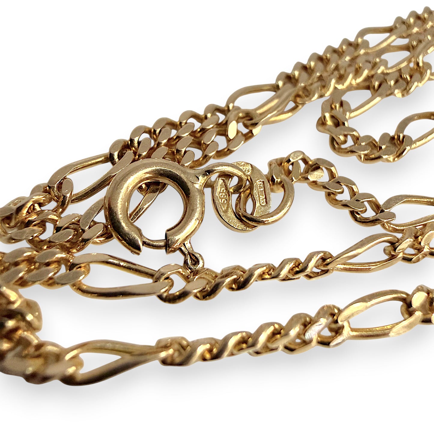 NZGD | 14ct Gold UNOAERRE Italian Rhythm Figaro Chain 47cm