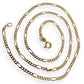 NZGD | 14ct Gold UNOAERRE Italian Rhythm Figaro Chain 47cm