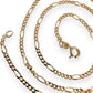 NZGD | 14ct Gold UNOAERRE Italian Rhythm Figaro Chain 47cm