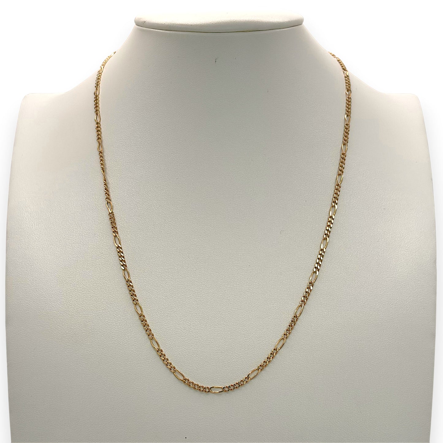 NZGD | 14ct Gold UNOAERRE Italian Rhythm Figaro Chain 47cm