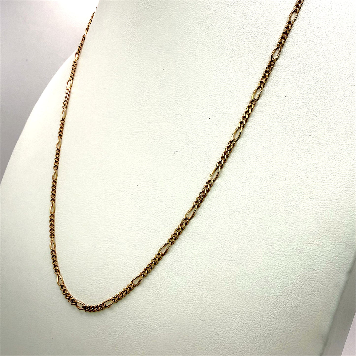 NZGD | 14ct Gold UNOAERRE Italian Rhythm Figaro Chain 47cm