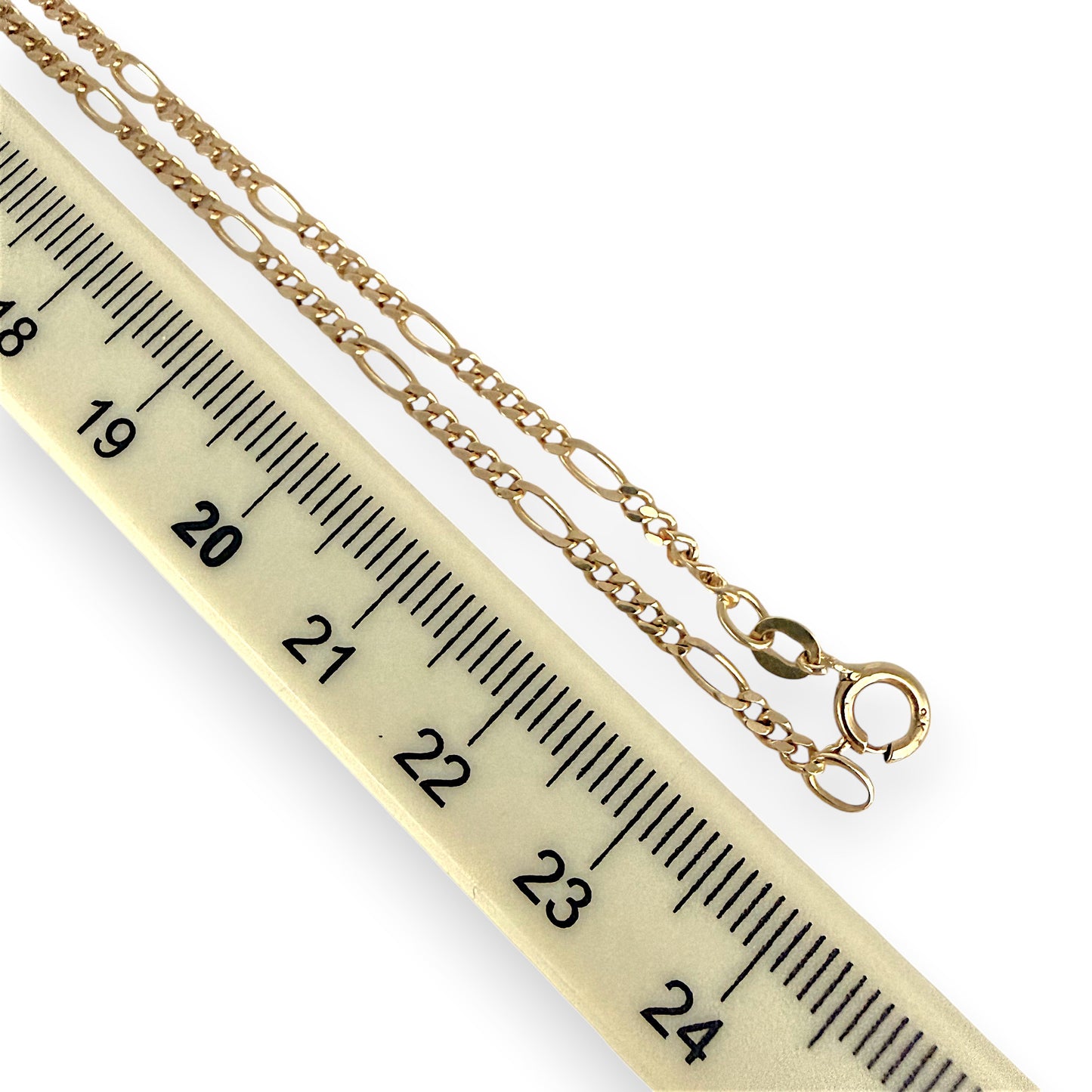 NZGD | 14ct Gold UNOAERRE Italian Rhythm Figaro Chain 47cm