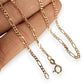 NZGD | 14ct Gold UNOAERRE Italian Rhythm Figaro Chain 47cm