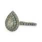 NZGD | 9ct W Gold Teardrop Radiance Double‑Halo Ring Valuation $3,600