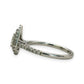 NZGD | 9ct W Gold Teardrop Radiance Double‑Halo Ring Valuation $3,600