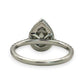 NZGD | 9ct W Gold Teardrop Radiance Double‑Halo Ring Valuation $3,600