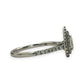 NZGD | 9ct W Gold Teardrop Radiance Double‑Halo Ring Valuation $3,600