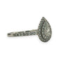 NZGD | 9ct W Gold Teardrop Radiance Double‑Halo Ring Valuation $3,600