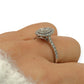 NZGD | 9ct W Gold Teardrop Radiance Double‑Halo Ring Valuation $3,600
