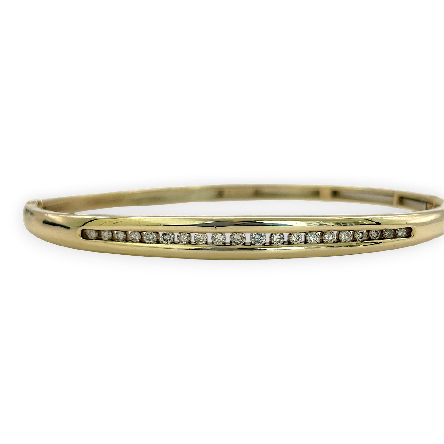 NZGD | 9ct Gold Auric Diamond Oval Bangle Valuation $5,000
