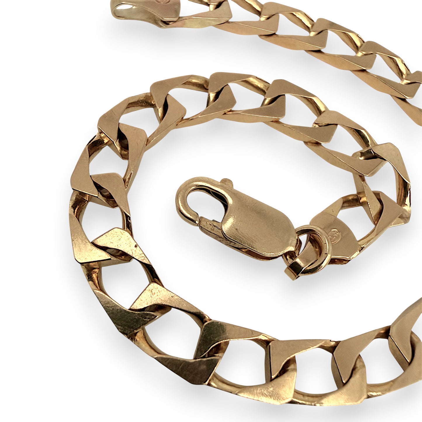NZGD | 9ct Gold Auric Edge Link Bracelet 19.5cm