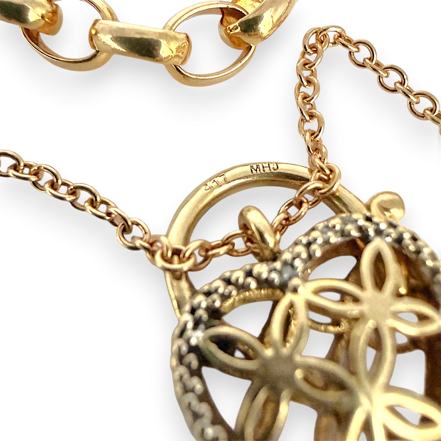 NZGD | 10ct Gold MICHAEL HILL Belcher LoveLock Bracelet 19cm