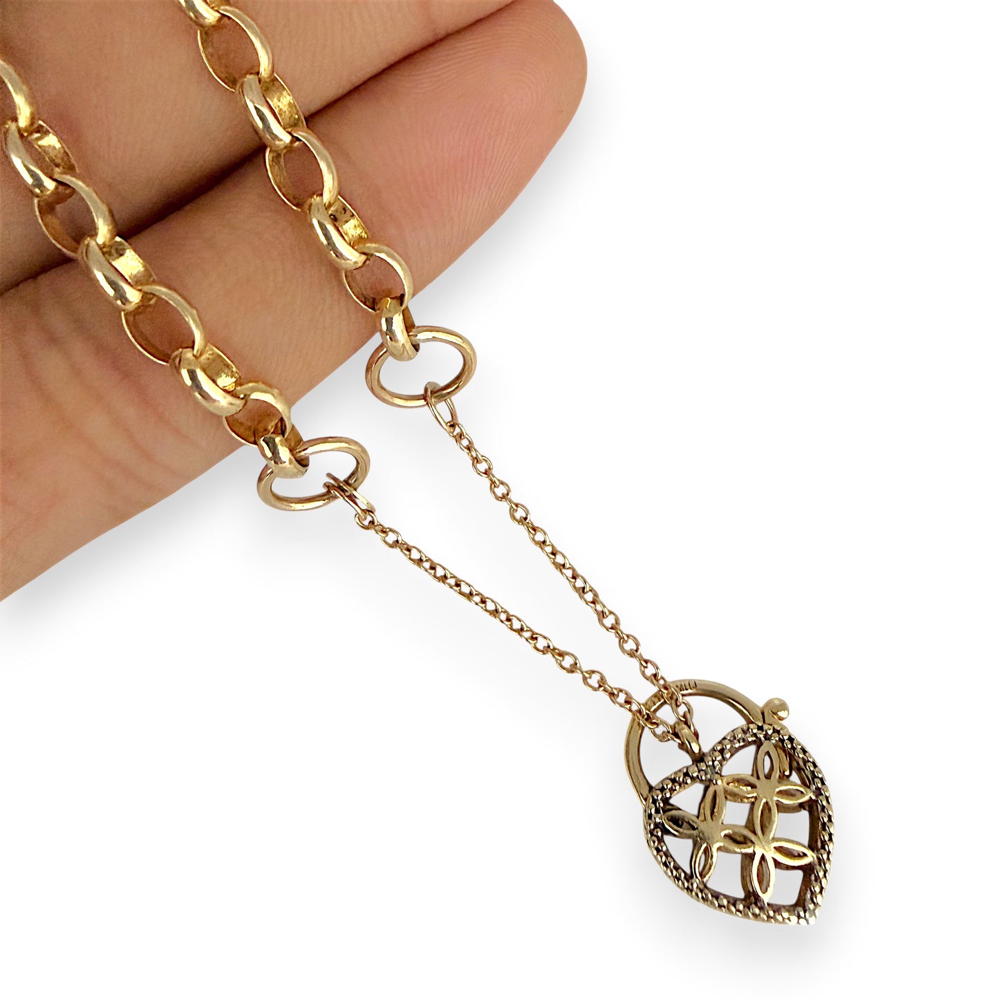 NZGD | 10ct Gold MICHAEL HILL Belcher LoveLock Bracelet 19cm