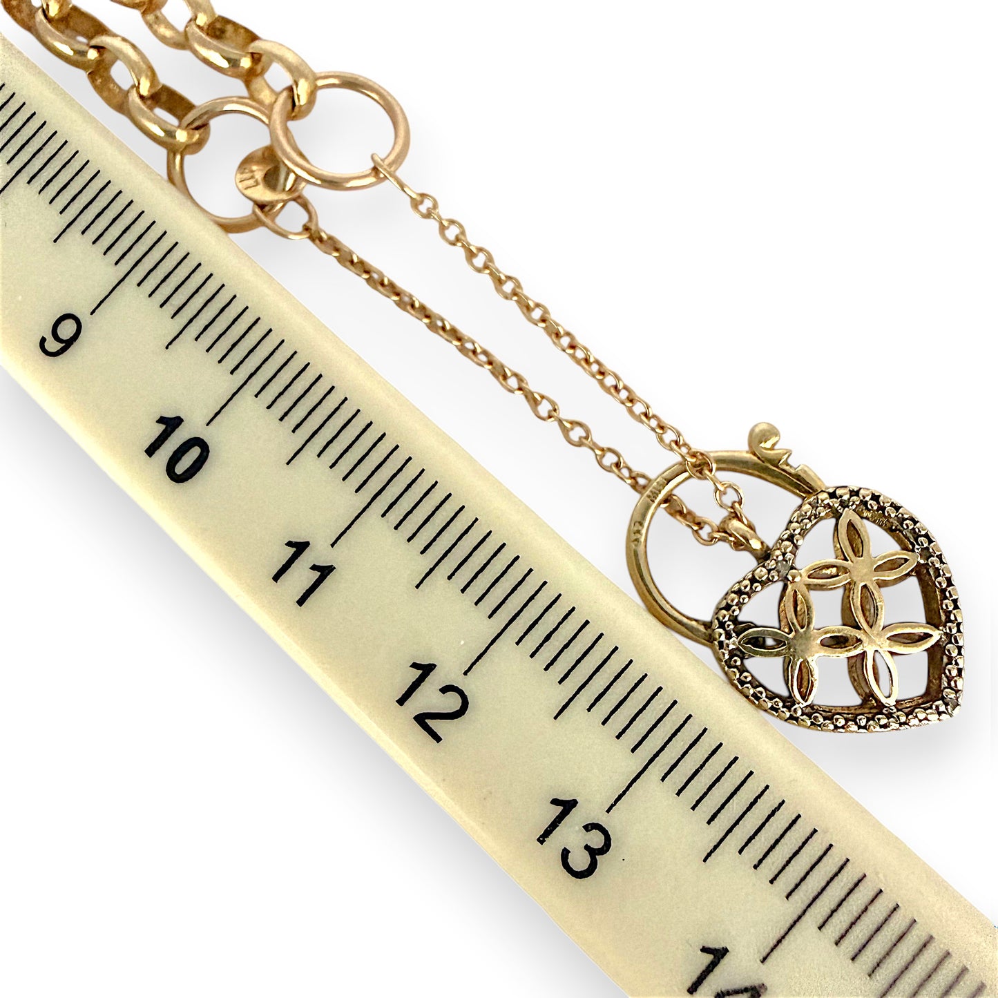 NZGD | 10ct Gold MICHAEL HILL Belcher LoveLock Bracelet 19cm