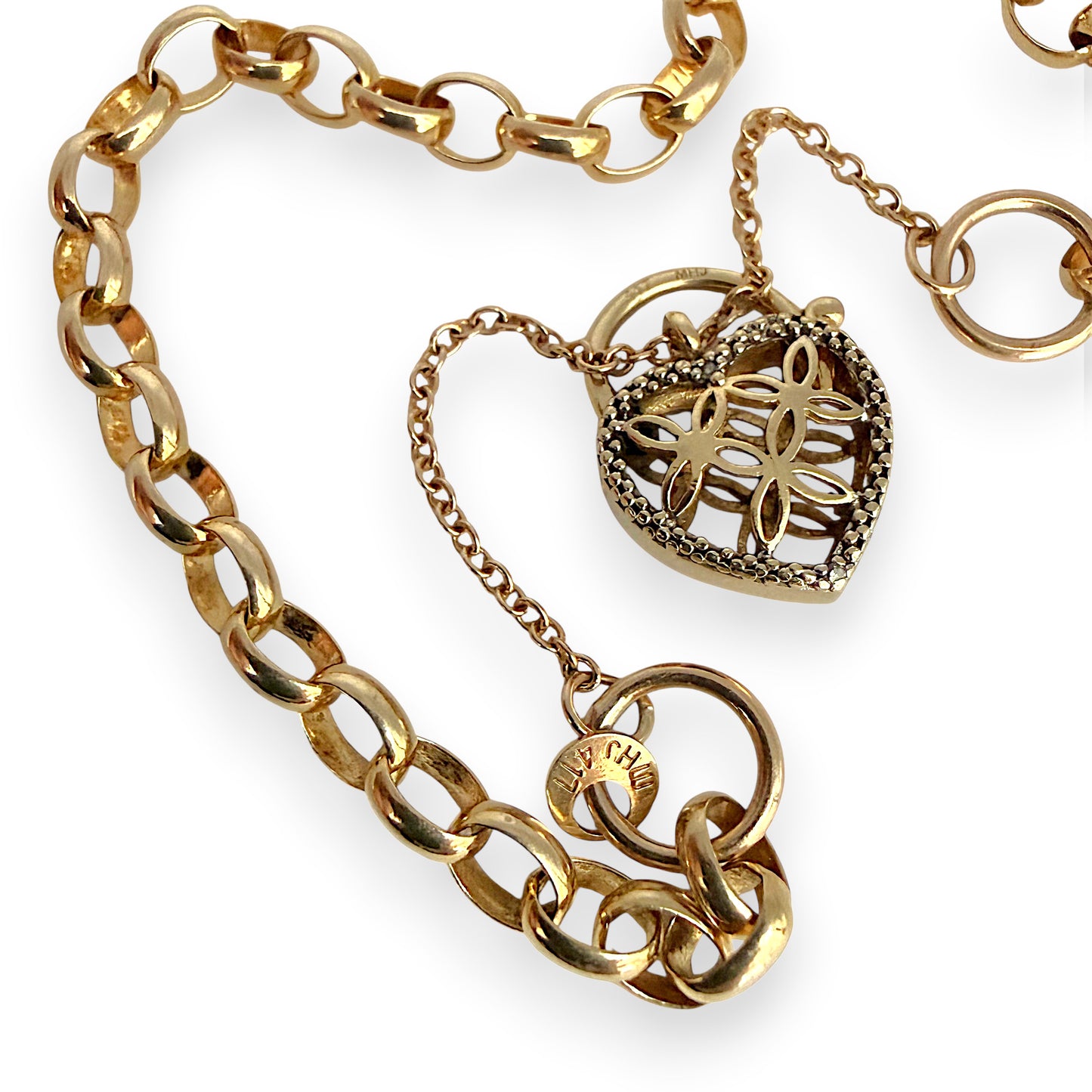 NZGD | 10ct Gold MICHAEL HILL Belcher LoveLock Bracelet 19cm
