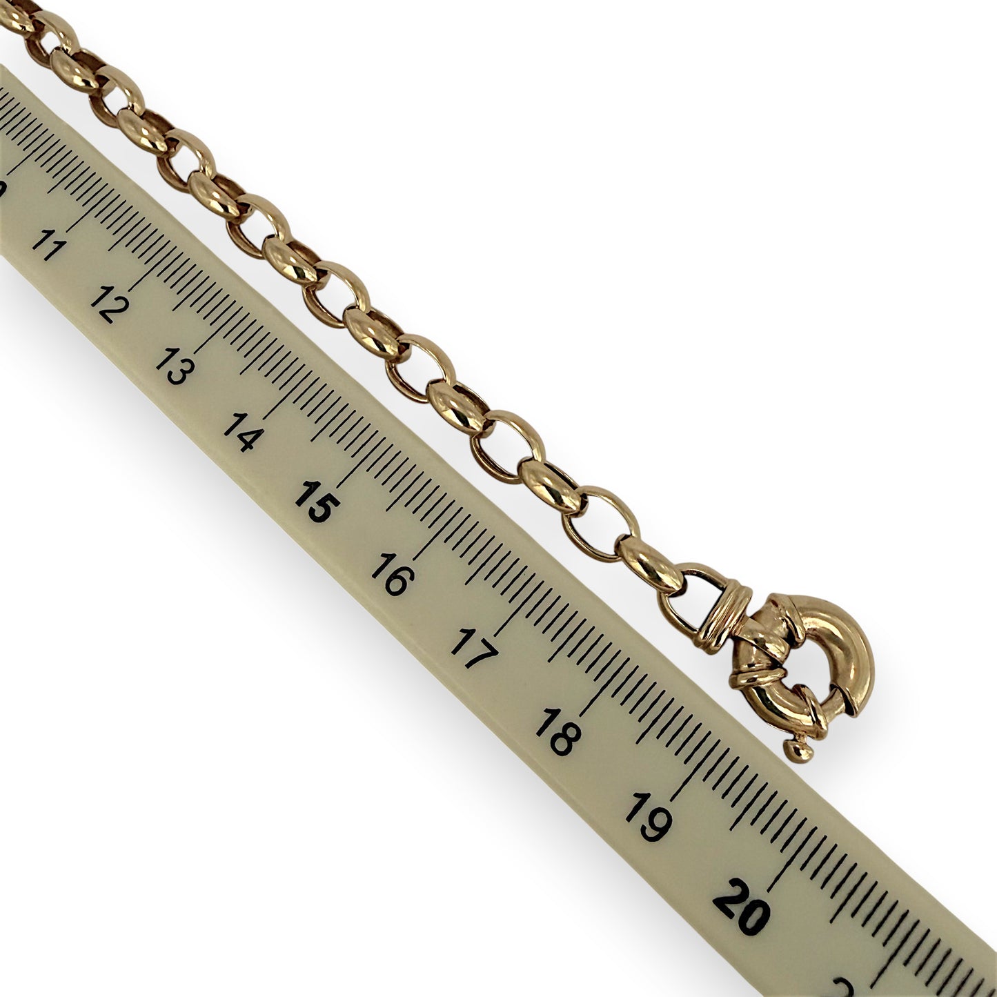 NZGD | 9ct Gold PROUDS Heritage Rolo Belcher Bracelet 19.5cm