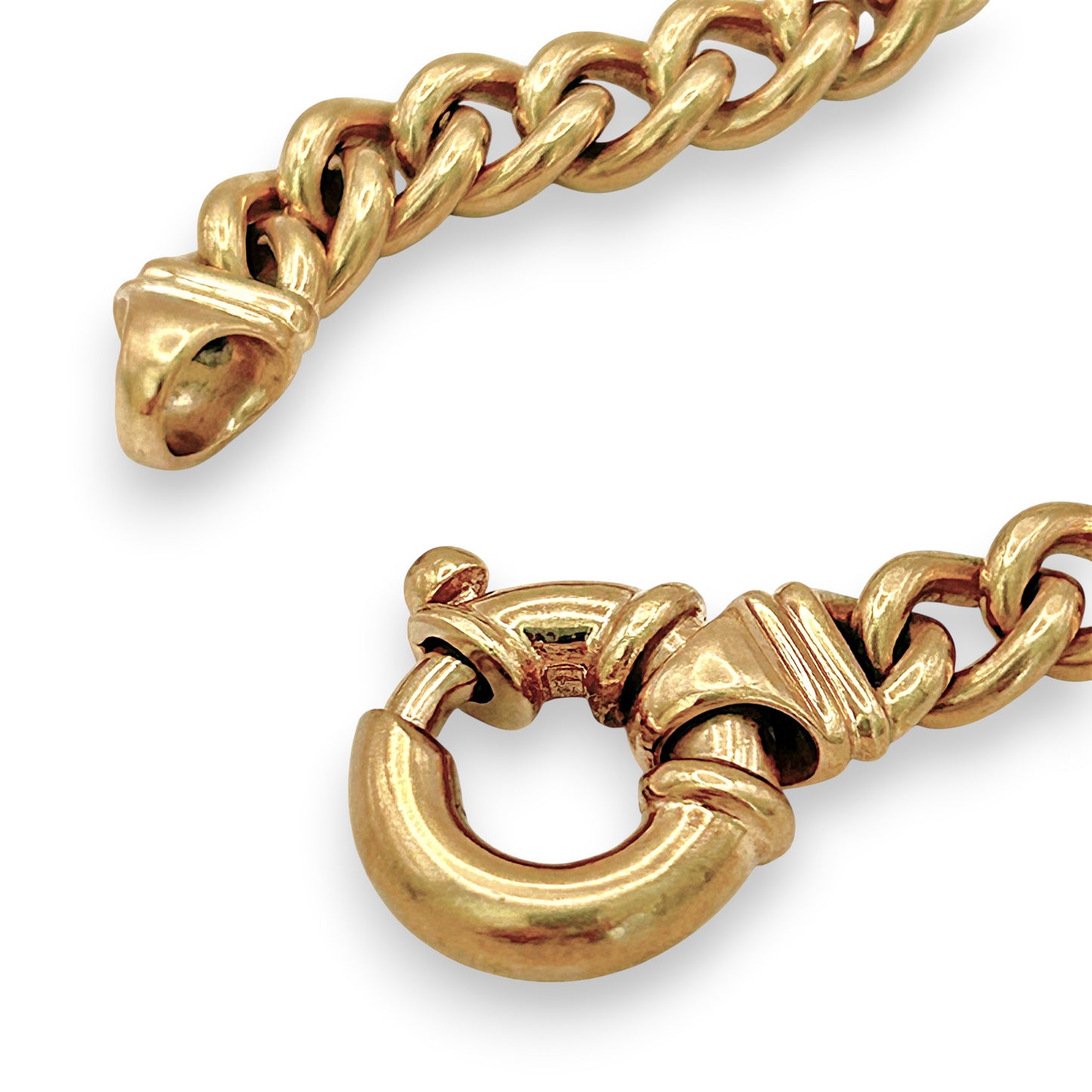 NZGD | 9ct Gold Timeless Crest Curb Bracelet Valuation $10,350