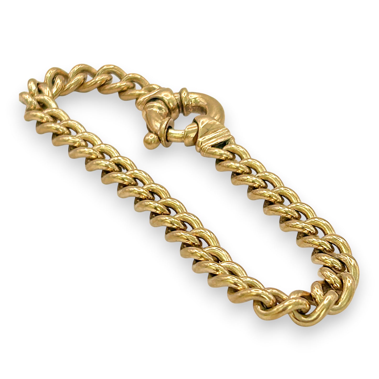 NZGD | 9ct Gold Timeless Crest Curb Bracelet Valuation $10,350