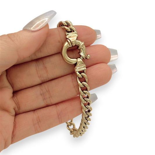 NZGD | 9ct Gold Timeless Crest Curb Bracelet Valuation $10,350