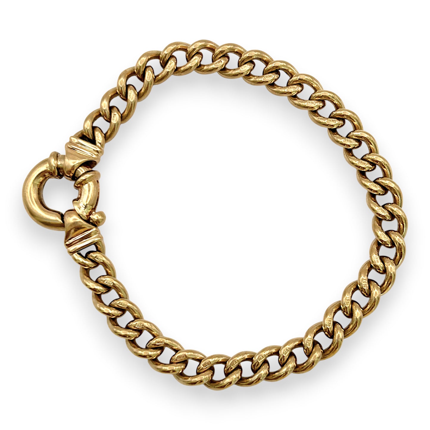 NZGD | 9ct Gold Timeless Crest Curb Bracelet Valuation $10,350